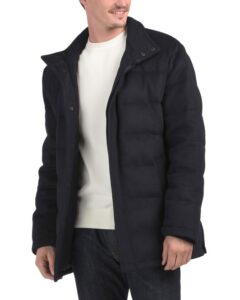 Wool Blend Textured Padded Jacket