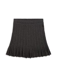 Little Girl's & Girl's A-line Cable-knit Skirt