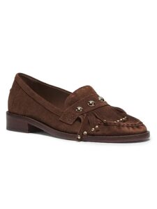 Gina Studded Suede Loafers