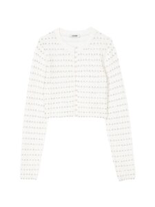 Cropped Cardigan with Pearl Buttons