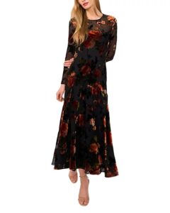 Bellara Velvet Burnout Maxi Dress