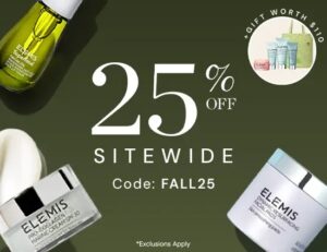 25% off Elemis Skincare Products!!