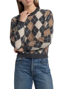 Marissa Argyle Knit Sweater