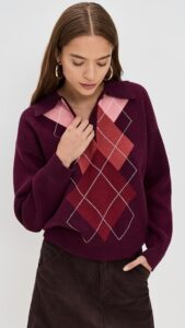 Argyle Knit Sweater