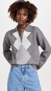 Argyle Knit Sweater