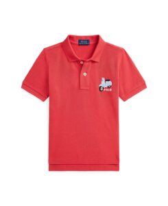 Toddler and Little Boys Scooter-embroidered Polo Shirt