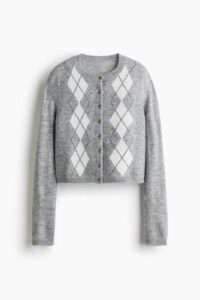 Jacquard-Knit Cardigan