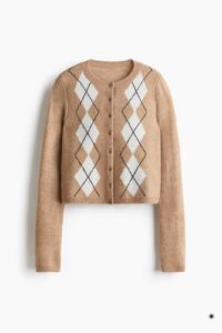 Jacquard-Knit Cardigan
