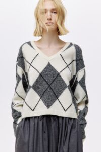 Jacquard-Knit Wool Sweater