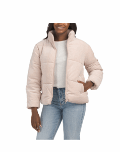 Corduroy Chenille Cozy Puffer Jacket