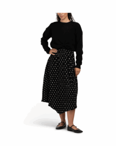 Margot Mixed Media Midi Dress With Sweater