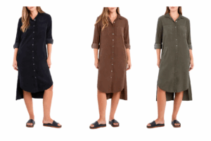 Chill Out High-Low Corduroy Shirtdress