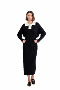 ESSENTIAL CORDUROY SKIRT-BLACK