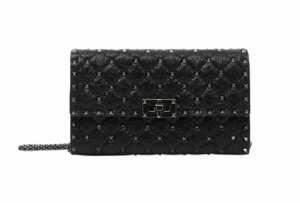 Rockstud Spike Chain Bag, Black