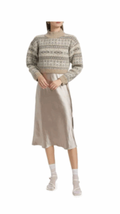 Lou Sweater & Satin Midi-Dress Set