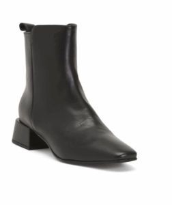 Leather Pointy Toe Booties