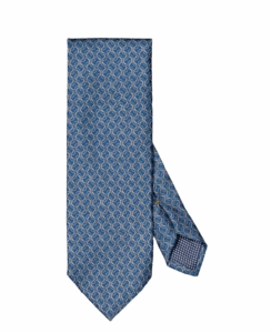 Blue Vine Print Silk Tie