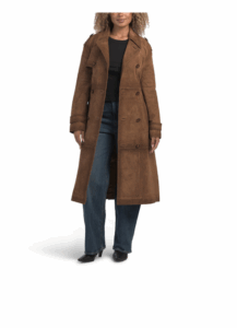 Suede Jerome Treated Trench Coat