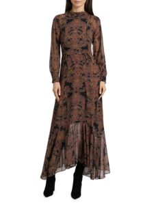 Jill Printed Chiffon Maxi Dress