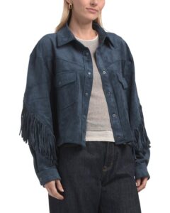 Faux Suede Fringe Jacket