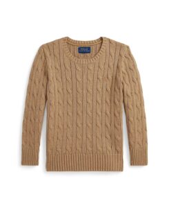 Toddler and Little Boys Cable Knit Cotton Sweater