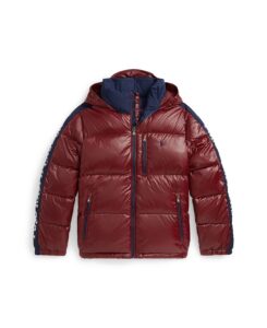 Big Boys Logo Down Hooded Jacket