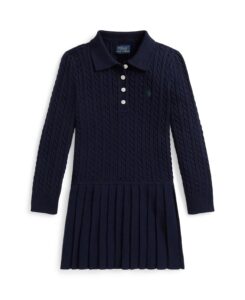 Girls 2t-6x Mini-cable Long Sleeves Sweater Dress