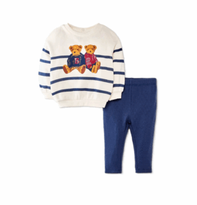 Baby Boys' 2pc Teddy Bear Fleece Sweatshirt & Pants Set - Off-White