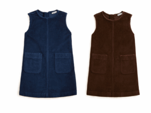 Girls' corduroy pinafore dress