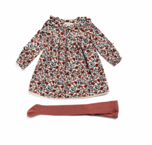 Toddler Girls Floral Ruffle Dress with Leggings Size 2-5