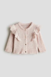 Flounce-trimmed Cardigan