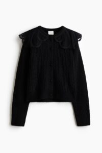 Lace-collar Cardigan