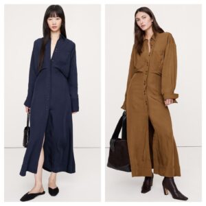 Drapey Twill Shirt Dress