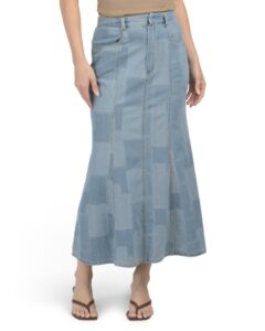 Dixie Laser Etched Denim Skirt