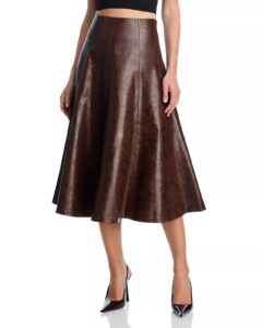 Faux Leather Midi Skirt