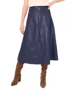 Faux Leather Seamed Skirt