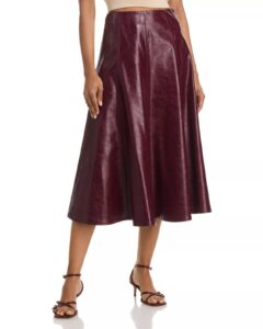 Faux Leather Midi Skirt