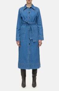 Long Sleeve Denim Midi Shirtdress