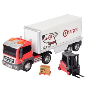 Maxx Action Bullseye's Highway Hauler Playset - Target Truck with Lights, Sounds and Accessories: Metal Toy Trailer