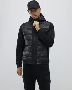 Black Hybrid Hooded Jacket