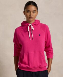 Women's Shrunken Fit Fleece Hoodie Sweatshirt