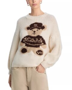 Jacquard Bear Crewneck Sweater