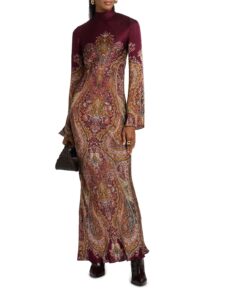 Shifa Satin Turtleneck Maxi Dress ($75 Gift Card)