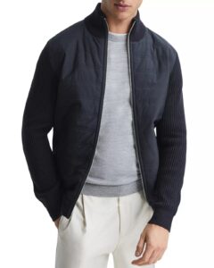 Trainer Mixed Media Zip Jacket