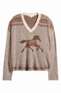 Horse V-neck Sweater