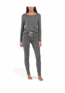 Long Sleeve Scoop Neck Modal Blend Top and Leggings Set