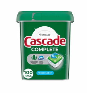 Cascade Complete Dishwasher Pods, Dishwasher Detergent, Dish Detergent Tab Tablets, Fresh, 100 Count