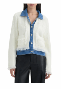 Denim Collar Cardigan