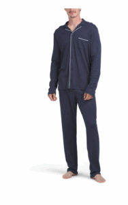 2pc Night and Day Button Front Pajama Top and Pants Set