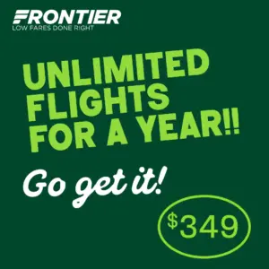 Image of sale on Unlimited Flights for over a Year!